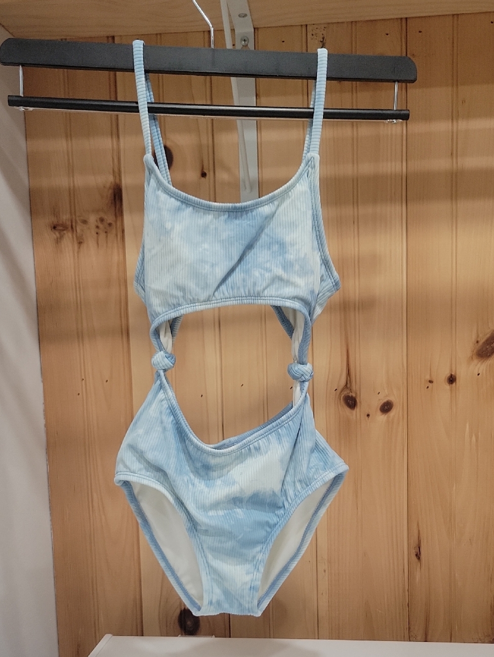 art class Light Blue Tie-Dye Ribbed One-Piece Swimsuit